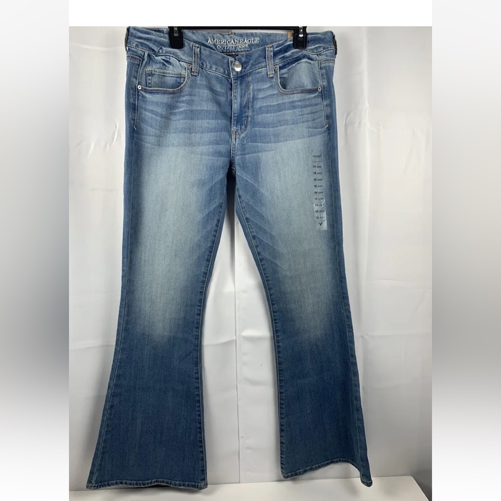 American eagle boho artist flare stretch jeans 14